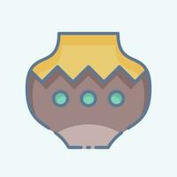 Icon Pot. related to American Indigenous symbol. doodle style. simple design editable vector