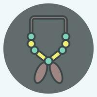 Icon Necklace. related to American Indigenous symbol. color mate style. simple design editable vector