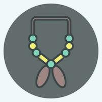 Icon Necklace. related to American Indigenous symbol. color mate style. simple design editable vector