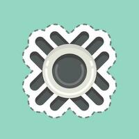 Sticker line cut Symbol. related to American Indigenous symbol. simple design editable vector