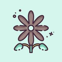 Icon Sunflower. related to American Indigenous symbol. MBE style. simple design editable vector