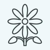 Icon Sunflower. related to American Indigenous symbol. line style. simple design editable vector