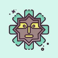 Icon Mask. related to American Indigenous symbol. MBE style. simple design editable vector