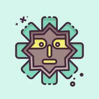 Icon Mask. related to American Indigenous symbol. MBE style. simple design editable vector