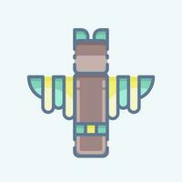 Icon Totem. related to American Indigenous symbol. doodle style. simple design editable vector