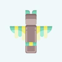 Icon Totem. related to American Indigenous symbol. flat style. simple design editable vector