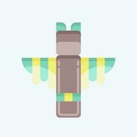 Icon Totem. related to American Indigenous symbol. flat style. simple design editable vector