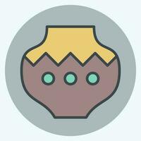 Icon Pot. related to American Indigenous symbol. color mate style. simple design editable vector