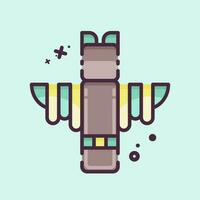 Icon Totem. related to American Indigenous symbol. MBE style. simple design editable vector