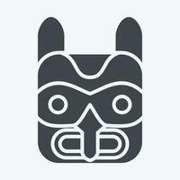 Icon Mask 2. related to American Indigenous symbol. glyph style. simple design editable vector