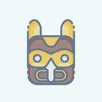 Icon Mask 2. related to American Indigenous symbol. doodle style. simple design editable vector