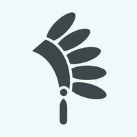 Icon Headdress. related to American Indigenous symbol. glyph style. simple design editable vector