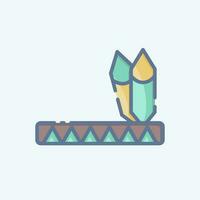 Icon Native American. related to American Indigenous symbol. doodle style. simple design editable vector