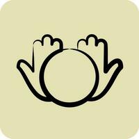 Icon Artificial Noosphere. suitable for education symbol. hand drawn style. simple design editable vector