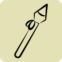 Icon Spear. related to American Indigenous symbol. hand drawn style. simple design editable vector