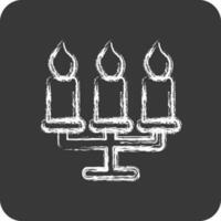 Icon Candelabrum. suitable for House symbol. chalk Style. simple design editable. design template vector