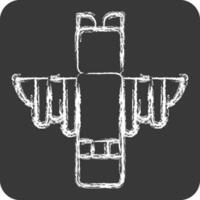 Icon Totem. related to American Indigenous symbol. chalk Style. simple design editable vector