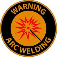 Warning Sign Arc Welding On White Background vector