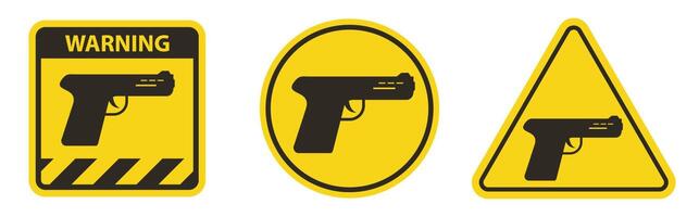 Gun icon isolated on white background vector