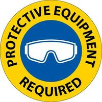 Symbol Floor Sign, Protective Equipment Required vector