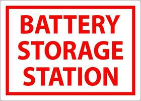 Battery Charging Area Sign Battery Storage Station vector