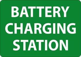 Battery Charging Area Sign Battery Charging Station vector