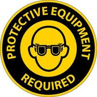 Symbol Floor Sign, Protective Equipment Required vector