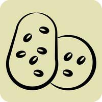 Icon Potato. related to American Indigenous symbol. simple design editable vector