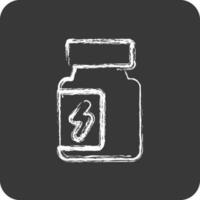 Icon Supplements. suitable for Healthy symbol. chalk Style. simple design editable. design template vector