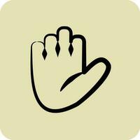 Icon Stop. suitable for Security symbol. hand drawn style. simple design editable. design template vector