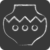 Icon Pot. related to American Indigenous symbol. chalk Style. simple design editable vector