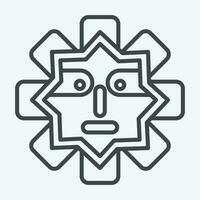 Icon Mask. related to American Indigenous symbol. line style. simple design editable vector