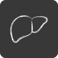 Icon Liver. suitable for education symbol. chalk Style. simple design editable. design template vector