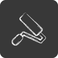 Icon Paint Roller. suitable for building symbol. chalk Style. simple design editable. design template vector