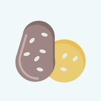 Icon Potato. related to American Indigenous symbol. flat style. simple design editable vector