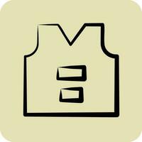 Icon Life Vest. suitable for education symbol. hand drawn style. simple design editable. design template vector