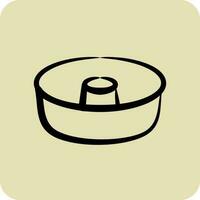 Icon Cake Mold. suitable for Bakery symbol. hand drawn style. simple design editable. design template vector
