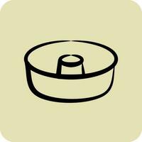 Icon Cake Mold. suitable for Bakery symbol. hand drawn style. simple design editable. design template vector