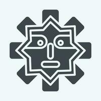 Icon Mask. related to American Indigenous symbol. glyph style. simple design editable vector