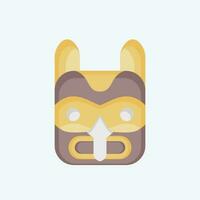 Icon Mask 2. related to American Indigenous symbol. flat style. simple design editable vector