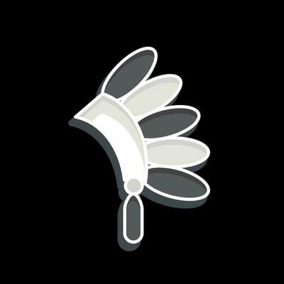 Icon Headdress. related to American Indigenous symbol. glossy style. simple design editable