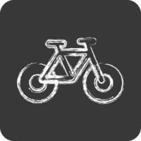 icono ciclismo. adecuado para educación símbolo. tiza estilo. sencillo diseño editable. diseño modelo vector