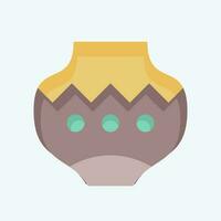 Icon Pot. related to American Indigenous symbol. flat style. simple design editable vector