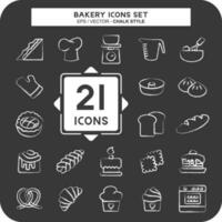 Icon Set Bakery. suitable for Bakery symbol. chalk Style. simple design editable vector