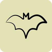 Icon Bat. suitable for Halloween symbol. hand drawn style. simple design editable. design template vector