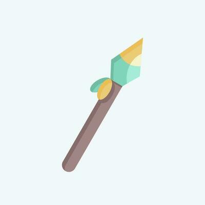 Icon Spear. related to American Indigenous symbol. flat style. simple design editable