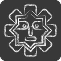 Icon Mask. related to American Indigenous symbol. chalk Style. simple design editable vector