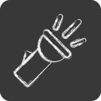 Icon Pocket Torch. suitable for education symbol. chalk Style. simple design editable. design template vector