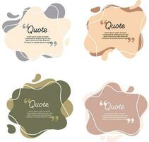 flat cute design vector splash quote abstract label set