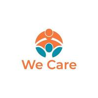 We Care Brand Design Logo vector